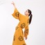 Eye Sarı Pamuklu Müslin Kimono