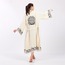 Hitit Desenli Taş Baskılı Pamuklu Müslin Kimono