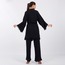 Classic Pamuklu Müslin Kimono Siyah Takım