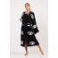 Eye Siyah Pamuklu Müslin Kimono