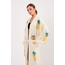 Ananas Desenli Taş Baskılı Pamuklu Kimono