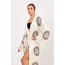 Helios Taş Baskılı Pamuklu Müslin Kimono