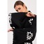Eye Siyah Pamuklu Müslin Kimono
