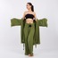 Classic Pamuklu Müslin Kimono Yeşil Takım