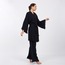 Classic Pamuklu Müslin Kimono Siyah Takım