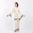 Hitit Desenli Taş Baskılı Pamuklu Müslin Kimono Takım