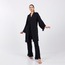 Classic Pamuklu Müslin Kimono Siyah Takım