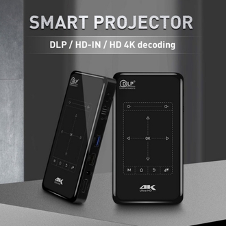 Taşınabilir bataryalı Smart Led Cep Projeksiyon Android 9.0 USB Wifi Ev Sineması Projektörü