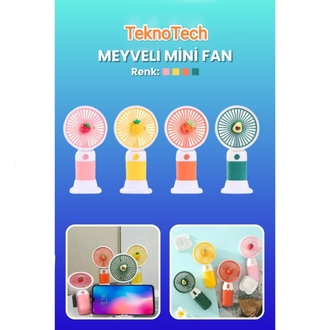 Meyveli Mini Fan (şarjlı)