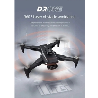 INT968S HD dual kamera katlanabilir çantalı drone seti siyah