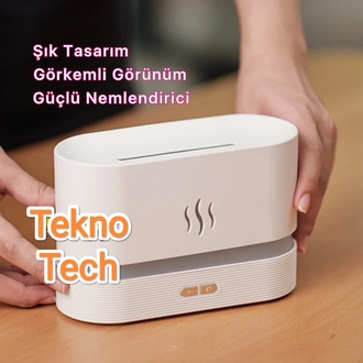 Alev Efektli Ultrasonik Hava Nemlendirici Humidifier (Mini Şömine)