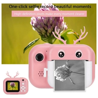 Cmr34 Baskı Yapan Çocuk Kamera 1080P Çift Lens Renkli Ekran