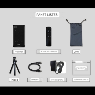 Taşınabilir bataryalı Smart Led Cep Projeksiyon Android 9.0 USB Wifi Ev Sineması Projektörü