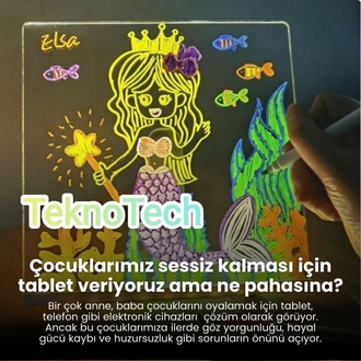 Led Işıklı Çizim Tahtası (30x20cm)  