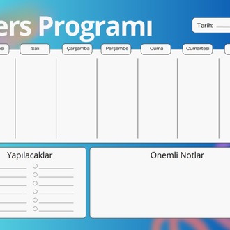 YKS KPSS DERS PLANI/PROGRAMI 7 GÜN 