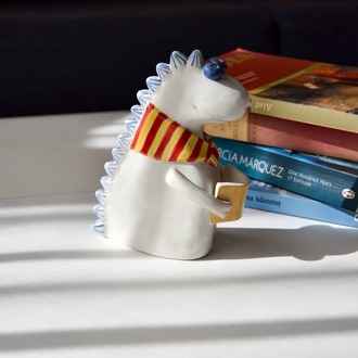 Kitap Kurdu Dragon Figür (Sarı-Kırmızı)
