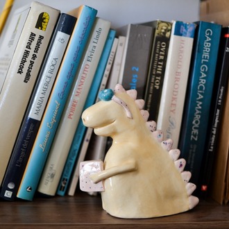 Kitap Kurdu Dragon Figür (Pembe)