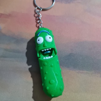 Pickle Rick Anahtarlık / Turşu rick - Hareketli Ağız 3D