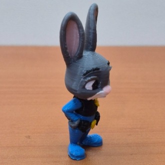 Judy Hopps Zootropolis Koleksiyon 3D Figür Masaüstü Aksesuarı Renkli 