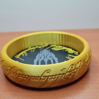 Tek Yüzük Bardak Altlığı 3D Baskı Koleksiyon Parçası