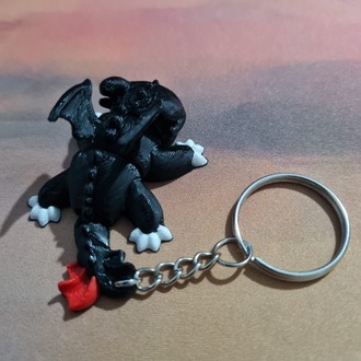 Ejderhanı Nasıl Eğitirsin Dişsiz (Toothless) Anahtarlık - Hareketli 3D Ejderha