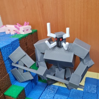 Minecraft Ferrous Wroughtnaut Figür - Gamer Oda Dekoru