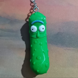 Pickle Rick Anahtarlık / Turşu rick - Hareketli Ağız 3D