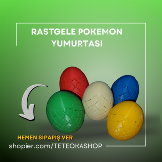Random Bitki (Yeşil) Pokemon Yumurtası - 3D Baskı (Tekli)
