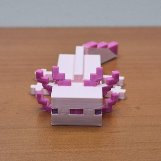 Minecraft Aksolotl 3D Figür Pembe
