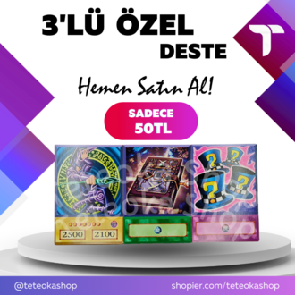 3'lü Özel Deste (dark magician, dark book,magic hats)