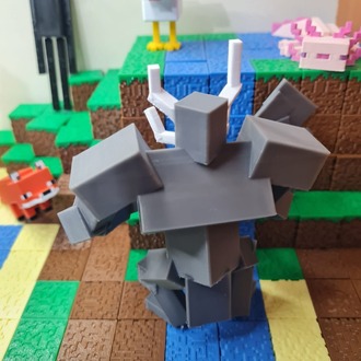 Minecraft Ferrous Wroughtnaut Figür - Gamer Oda Dekoru