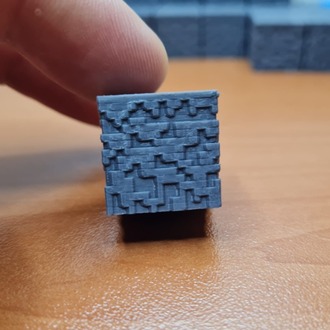 Piksel Tasarım Dekoratif Taş Blok - 3D Baskı Oyun Dekoru - ( sadece 1 (Bir) adet )