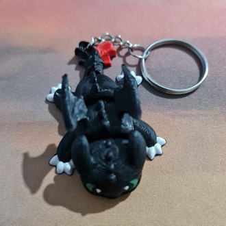 Ejderhanı Nasıl Eğitirsin Dişsiz (Toothless) Anahtarlık - Hareketli 3D Ejderha