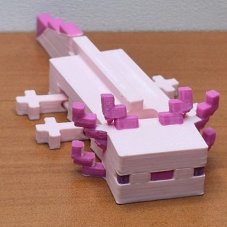 Minecraft Aksolotl 3D Figür Pembe