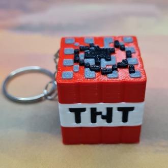 Minecraft TNT Blok Anahtarlık