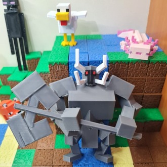 Minecraft Ferrous Wroughtnaut Figür - Gamer Oda Dekoru