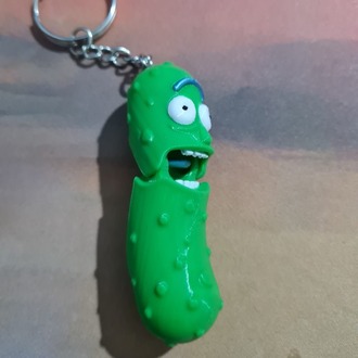 Pickle Rick Anahtarlık / Turşu rick - Hareketli Ağız 3D