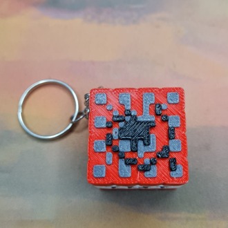 Minecraft TNT Blok Anahtarlık