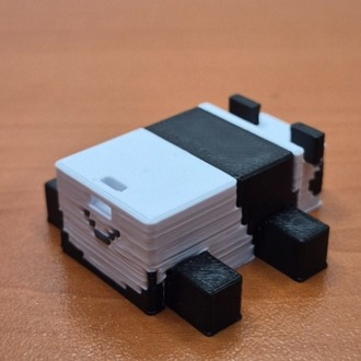 Minecraft Panda 3D Figür