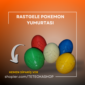 Rastgele Ateş Pokemon Yumurtası - 3D Baskı (Tekli)