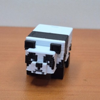 Minecraft Panda 3D Figür