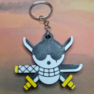 One Piece Roronoa Zoro Korsan Bayrağı Anahtarlık