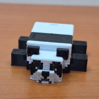 Minecraft Panda 3D Figür