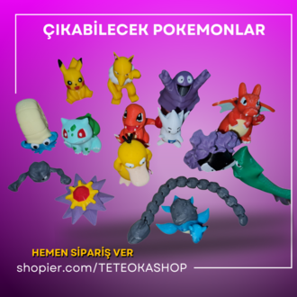 Özel tasarım 3D baskı Mor (Zehir Türü) Pokémon Yumurtası