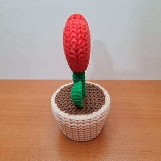 Kalp Çiçek Saksı – 3D Baskı Dekoratif Figür