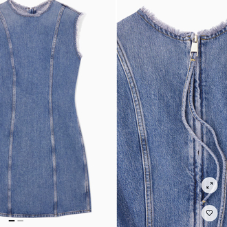 Cos Kısa Denim Elbise - Mavi