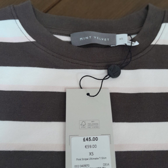 Mint Velvet Boxy Fit T-Shirt - Çizgili