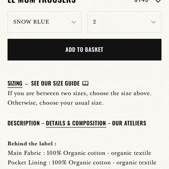 Sezane Le Mum Jeans - Buz Mavisi