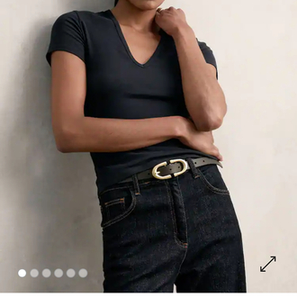 Reiss Leia V Yaka T-Shirt - Lacivert