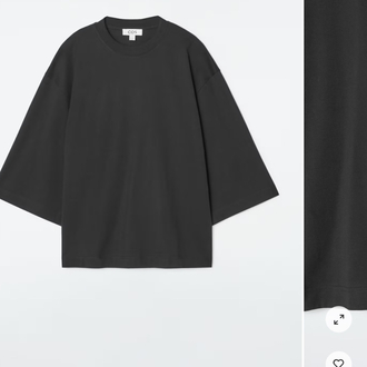 COS Boxy Fit T-Shirt - Siyah